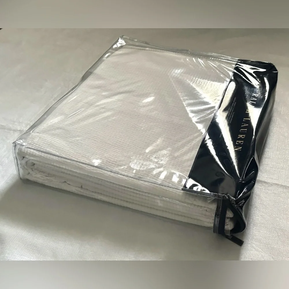 $400 NEW RALPH LAUREN HOME COVERLET FULL / QUEEN LIGHTWEIGHT PARCHMENT WHITE